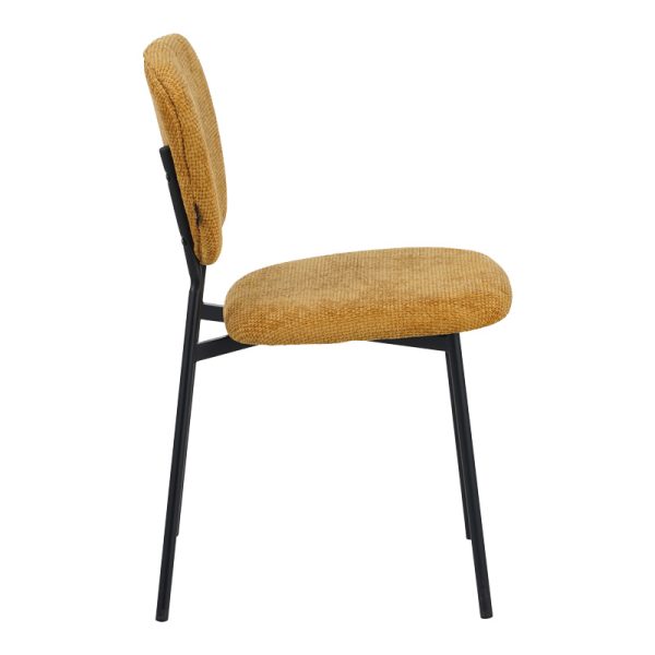 029 000308 2 Cathair pakoworld chair bouclé fabric in tampa color with black metallic legs 48x53x82cmIndoor furniture > Chairs