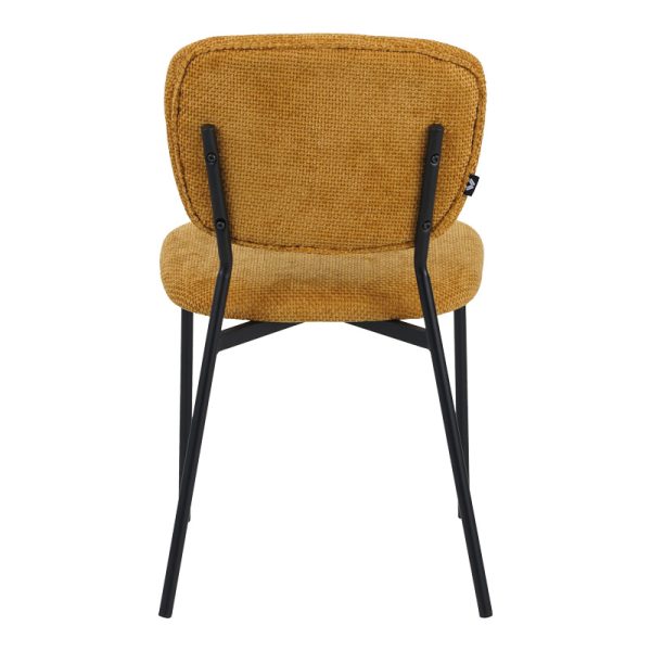 029 000308 4 Cathair pakoworld chair bouclé fabric in tampa color with black metallic legs 48x53x82cmIndoor furniture > Chairs