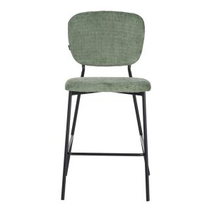 029 000311 3 Cathair pakoworld bar stool bouclé fabric in green color with black metallic legs 48x54x100cmIndoor furniture > Bar stools