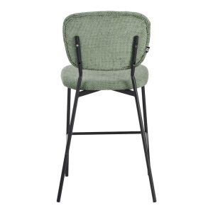 029 000311 4 Cathair pakoworld bar stool bouclé fabric in green color with black metallic legs 48x54x100cmIndoor furniture > Bar stools