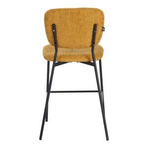 029 000312 4 Cathair pakoworld bar stool bouclé fabric in tampa color with black metallic legs 48x54x100cmIndoor furniture > Bar stools