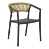 029 000331 Watson-Lindaria pakoworld dining table anthracite metal-glass 70x70x70cmOutdoor furniture > Garden food table