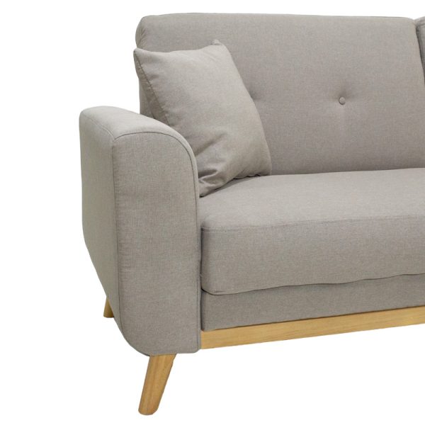 035 000012 4 2 seater sofa-bed Carmelo pakoworld fabric beige-grey 214x80x86 cmIndoor furniture > Sofas-bed