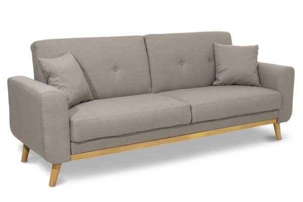 035 000012 2 seater sofa-bed Carmelo pakoworld fabric beige-grey 214x80x86 cmIndoor furniture > Sofas-bed