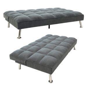 035 000020 2 3 seater sofa-bed Rebel pakoworld with fabric in dark grey color 189x92x82cmIndoor furniture > Sofas