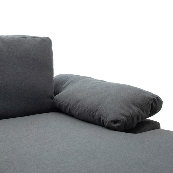 035 000032 2 Corner sofa Cohen pakoworld with left corner fabric dark grey 240x159x83cmIndoor furniture > Cornered sofas