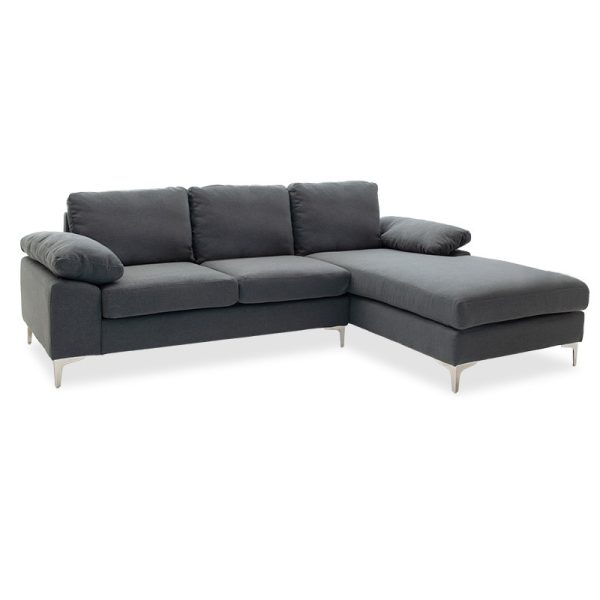 035 000032 Corner sofa Cohen pakoworld with left corner fabric dark grey 240x159x83cmIndoor furniture > Cornered sofas