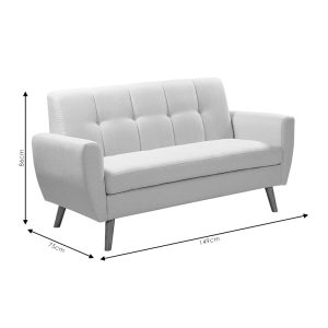 035 000075 4 2 seater sofa Decency pakoworld fabric beige 149x75x86 cmIndoor furniture > Sofas