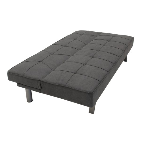 035 000087 2 3 seater Sofa-bed Travis pakoworld with fabric in dark grey color 175x83x74cmIndoor furniture > Sofas-bed