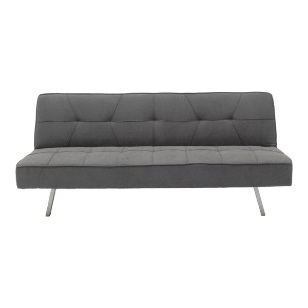 035 000087 3 3 seater Sofa-bed Travis pakoworld with fabric in dark grey color 175x83x74cmIndoor furniture > Sofas-bed