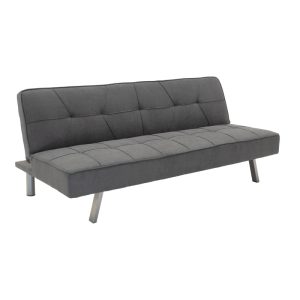035 000087 3 seater Sofa-bed Travis pakoworld with fabric in dark grey color 175x83x74cmIndoor furniture > Sofas-bed