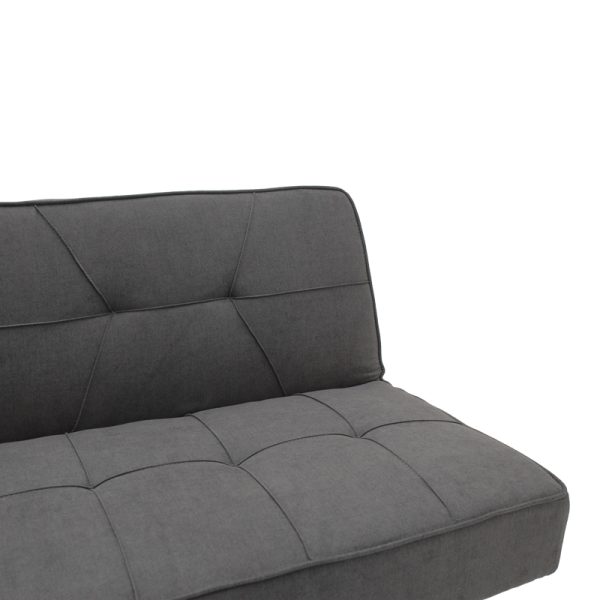 035 000087 4 3 seater Sofa-bed Travis pakoworld with fabric in dark grey color 175x83x74cmIndoor furniture > Sofas-bed