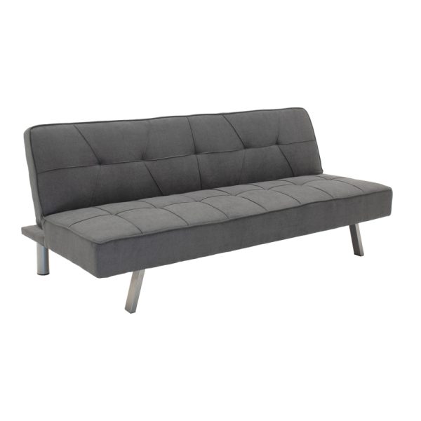 035 000087 3 seater Sofa-bed Travis pakoworld with fabric in dark grey color 175x83x74cmIndoor furniture > Sofas-bed