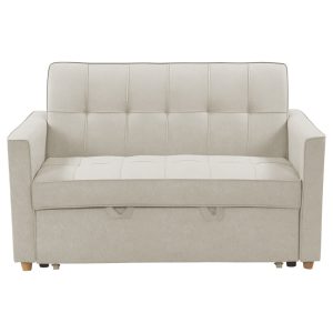 035 000099 2 2 seater sofa-bed Commit pakoworld fabric in beige-grey color 142x93x90 cmIndoor furniture > Sofas-bed