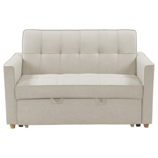 035 000099 2 2 seater sofa-bed Commit pakoworld fabric in beige-grey color 142x93x90 cmIndoor furniture > Sofas-bed