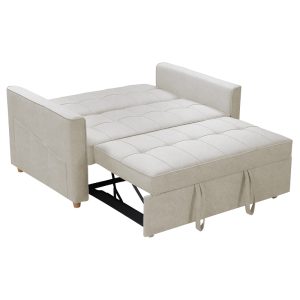 035 000099 3 2 seater sofa-bed Commit pakoworld fabric in beige-grey color 142x93x90 cmIndoor furniture > Sofas-bed
