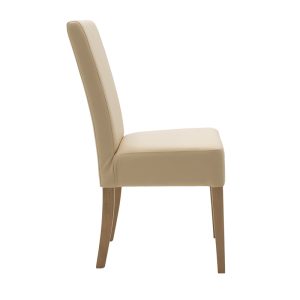 047 000030 2 Chair Ditta pakoworld with ecru pu - wooden legs sonomaIndoor furniture > Chairs