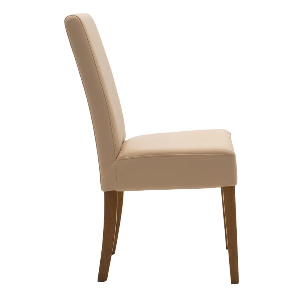 047 000031 3 Chair Ditta pakoworld with mocha pu - wooden legs walnutIndoor furniture > Chairs
