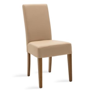 047 000031 Chair Ditta pakoworld with mocha pu - wooden legs walnutIndoor furniture > Chairs