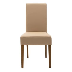 047 000031 4 Chair Ditta pakoworld with mocha pu - wooden legs walnutIndoor furniture > Chairs