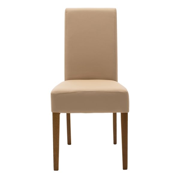 047 000031 4 Chair Ditta pakoworld with mocha pu - wooden legs walnutIndoor furniture > Chairs