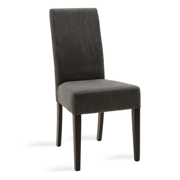 047 000042 Wooden chair Ditta pakoworld with dark grey fabric - wooden legs wengeIndoor furniture > Chairs