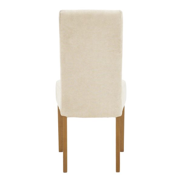 047 000059 4 Chair Ditta pakoworld with grey-beige fabric - wooden walnut legsIndoor furniture > Chairs