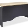 069 000014 Bookcase with four wooden doors Lotus pakoworld in oak - dark grey color 80x40,5x200cmOffice furniture > Office closets