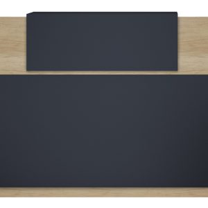 069 000016 2 Reception Lotus pakoworld in oak - dark grey color 180x70x110cmOffice furniture > Reception