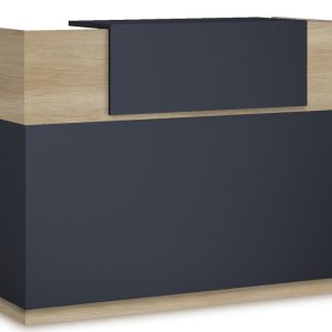 069 000016 Reception Lotus pakoworld in oak - dark grey color 180x70x110cmOffice furniture > Reception