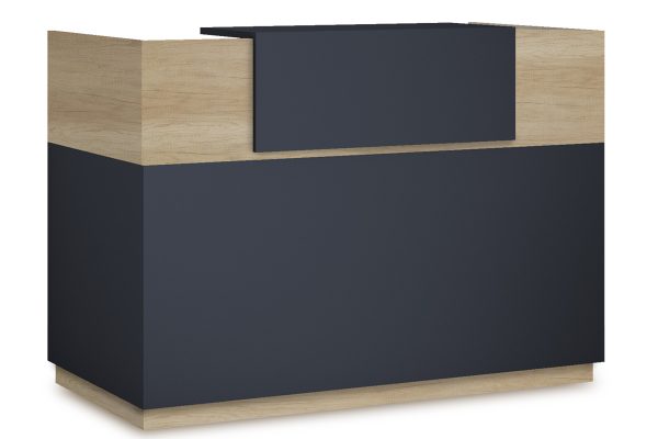 069 000016 Reception Lotus pakoworld in oak - dark grey color 180x70x110cmOffice furniture > Reception