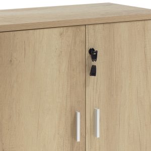 069 000019 3 Bookcase Lotus pakoworld in oak - dark grey color 80x40x80cmOffice furniture > Office cupboards