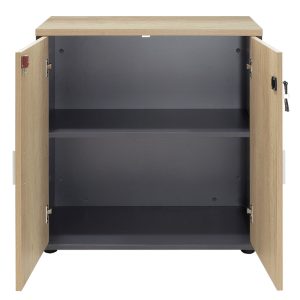069 000019 4 Bookcase Lotus pakoworld in oak - dark grey color 80x40x80cmOffice furniture > Office cupboards