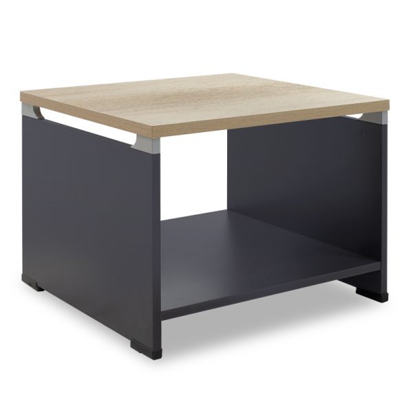 069 000021 Coffee table Lotus pakoworld in oak - dark grey 60x60x45cmOffice furniture > Auxiliary office furnitures