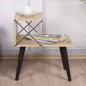 071 001532 2 Side table-bedside table Gather pakoworld sonoma-walnut 50x40x55cmIndoor furniture > Bedside tables