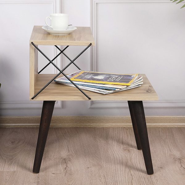071 001532 2 Side table-bedside table Gather pakoworld sonoma-walnut 50x40x55cmIndoor furniture > Bedside tables
