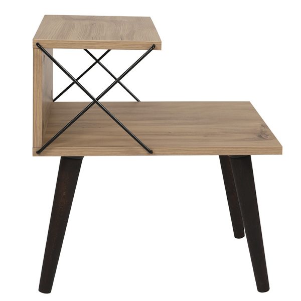 071 001532 3 Side table-bedside table Gather pakoworld sonoma-walnut 50x40x55cmIndoor furniture > Bedside tables