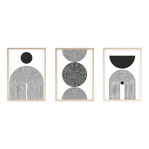 071 001574 Canvas painting Serchie pakoworld triptych with digital printing 30x3x40cmDecoration > Paintings