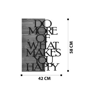 071 001579 3 Wall deco Haper pakoworld pine wood in natural color and black metal 42x3x58cmDecoration > Decorations > Wall Decorations