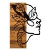 071 001581 Wall deco Mable pakoworld pine wood in natural color and black metal 83x3x38cmDecoration > Decorations > Wall Decorations