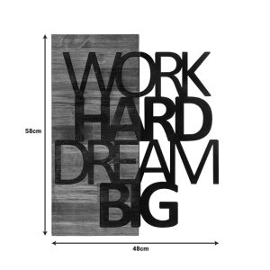 071 001583 3 Wall deco Deseze pakoworld pine wood in natural color and black metal 48x3x58cmDecoration > Decorations > Wall Decorations