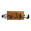 071 001600 Wall deco Perdon pakoworld pine wood in natural color and black metal 30x3x60cmDecoration > Decorations > Wall Decorations