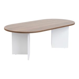 071 001605 Coffee table Tabletod pakoworld in walnut-white color 119x60x40cmIndoor furniture > Coffee tables
