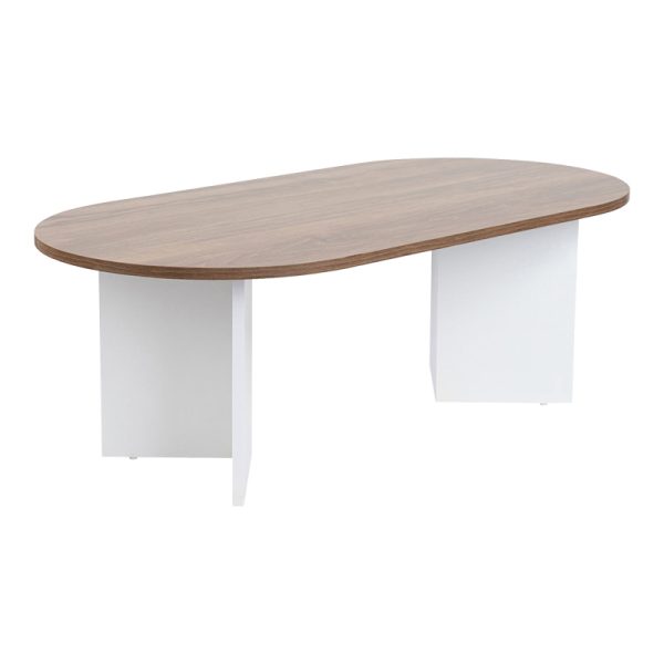 071 001605 Coffee table Tabletod pakoworld in walnut-white color 119x60x40cmIndoor furniture > Coffee tables