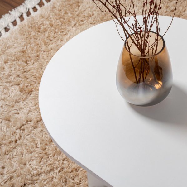 071 001606 3 Coffee table Tabletod pakoworld in white color 119x60x40cmIndoor furniture > Coffee tables