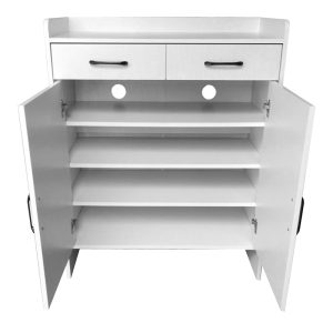 072 000145 3 Gazen pakoworld 12-pair shoe rack with drawers in white 80x33x100cmIndoor furniture > Shoe storage cabinet & cupboards
