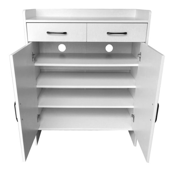 072 000145 3 Gazen pakoworld 12-pair shoe rack with drawers in white 80x33x100cmIndoor furniture > Shoe storage cabinet & cupboards