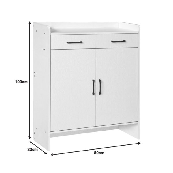 072 000145 4 Gazen pakoworld 12-pair shoe rack with drawers in white 80x33x100cmIndoor furniture > Shoe storage cabinet & cupboards