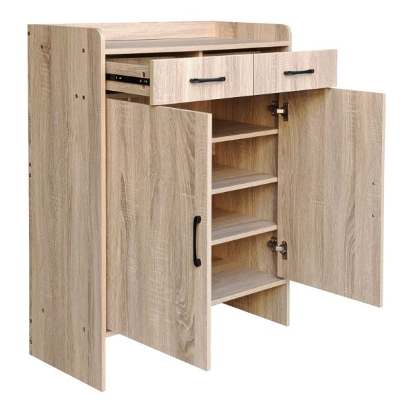 072 000146 3 Gazen pakoworld 12-pair shoe rack with drawers in natural color 80x33x100cmIndoor furniture > Shoe storage cabinet & cupboards
