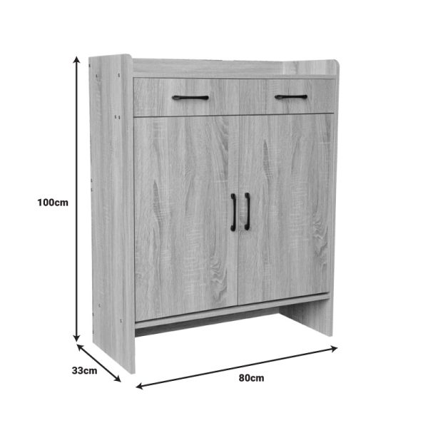 072 000146 4 Gazen pakoworld 12-pair shoe rack with drawers in natural color 80x33x100cmIndoor furniture > Shoe storage cabinet & cupboards